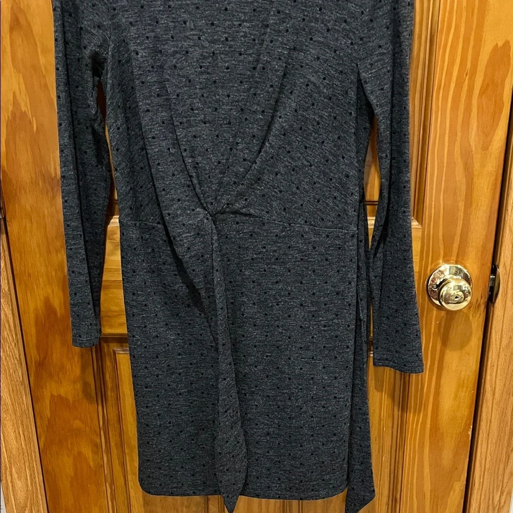 Loft Elegant Gray Long Sleeve Dress - Picture 4 of 6